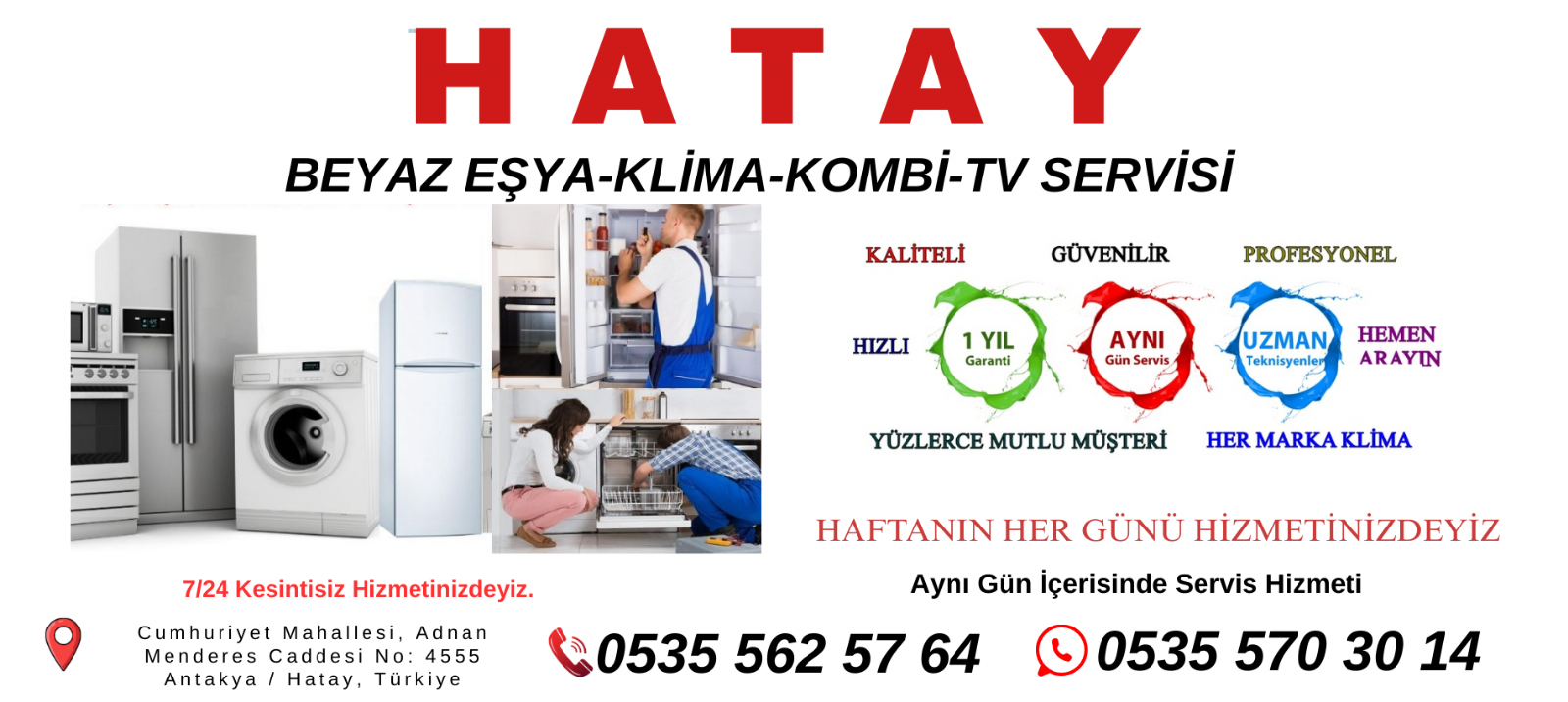 Hatay Beyaz Eşya Servisi